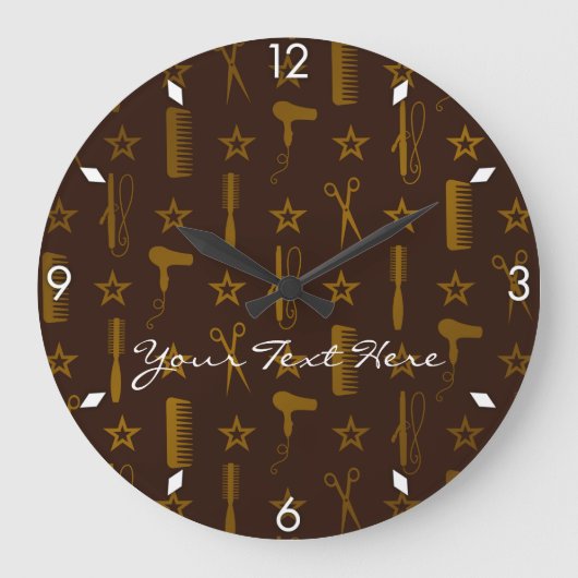 Schicke Gold-u. Coco-Brown-Gewohnheits-Wanduhr Große Wanduhr (Vorderseite)