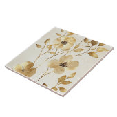 Schicke Goldblumen Fliese (Seite)