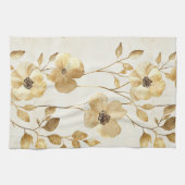 Schicke Goldblumen Geschirrtuch (Horizontal)