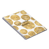 Schicke Goldblumen Notizblock (Rechte Seite)