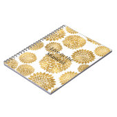 Schicke Goldblumen Notizblock (Linke Seite)