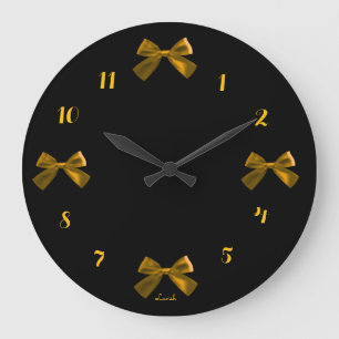 Schicke Goldene Schleifen-Uhr für die Heimdekorati Große Wanduhr