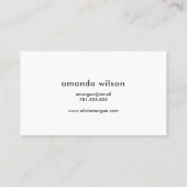 Schicke Goldinitiale persönlich Visitenkarte (Rückseite)