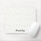 Schicke Goldweiß-Punkte Mousepad (Mit Mouse)