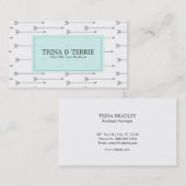 Schicke graue Pfeil-Visitenkarte Visitenkarte (Vorne/Hinten)