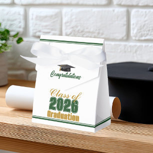 Schicke grüne Gold-Abschlussklasse 2026 individuel Geschenkschachtel