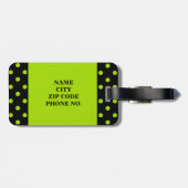 SCHICKE GRÜNE PUNKTE DES GEPÄCK-/GESCHENK-UMBAU-42 GEPÄCKANHÄNGER (Rückseite horizontal)