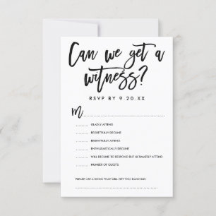 Schicke handgeschriebene Hochzeits-RSVP-Options-Ka RSVP Karte