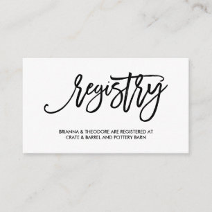 Schicke Handmit buchstaben gekennzeichnete Begleitkarte