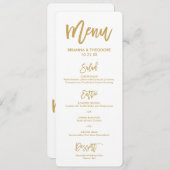 Schicke Handmit buchstaben gekennzeichnetes Menükarte (Vorne/Hinten)