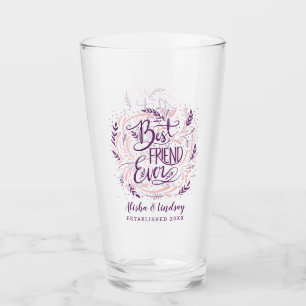 Schicke handschriftliche beste Freundin überhaupt Glas