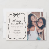 Schicke Happy Holidays-Foto Feiertagskarte (Vorderseite)