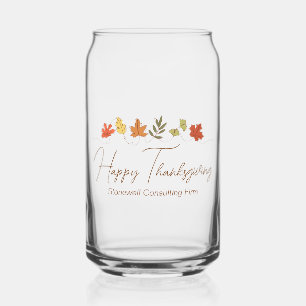 Schicke Happy Thanksgiving Blätter Benutzerdefinie Dosenglas
