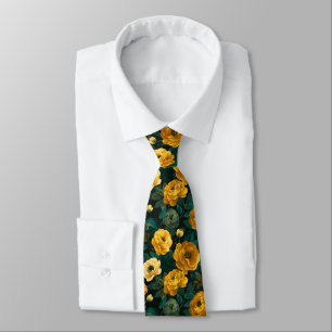Schicke Herren-Krawatten Ranunculus Blumenmuster Krawatte