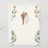 schicke Hochzeitseinladung Einladung (Rückseite)