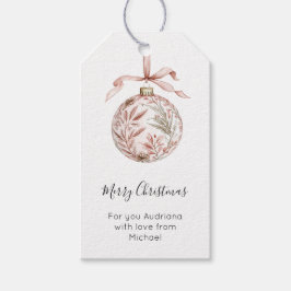 Schicke hübsche rosa Schleife Weihnachtsbaumanhäng Geschenkanhänger