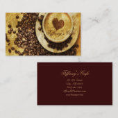 Schicke Java-Cappuccino Kaffeestube Visitenkarte (Vorne/Hinten)