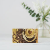 Schicke Java-Cappuccino Kaffeestube Visitenkarte (Stehend Vorderseite)