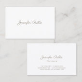 Schicke Kalligraphie-handgeschriebenes Skript Visitenkarte (Vorne/Hinten)