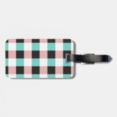 Schicke Katze mit Monogramm der Gepäckanhänger (Rückseite horizontal)