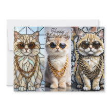 Schicke Katze mit Sonnenbrille – Personalisiert