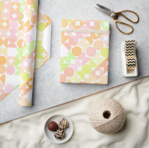 Schicke Korallen-Orange-Rouge-Pink-Kreis-Kunstmust Geschenkpapier