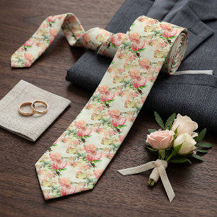 Schicke Krawatte mit antiken Rosenmuster