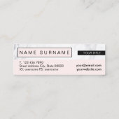 Schicke kreative moderne mini visitenkarte (Rückseite)