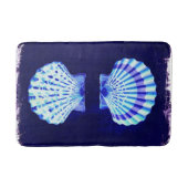 schicke Küstenstrände rustikal nautische blaue Mus Badematte (Vorderseite)