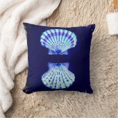 schicke Küstenstrände rustikal nautische blaue Mus Kissen (Decke)