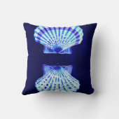 schicke Küstenstrände rustikal nautische blaue Mus Kissen (Rückseite)