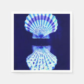 schicke Küstenstrände rustikal nautische blaue Mus Serviette (Vorderseite)