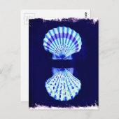 schicke Küstenstrände rustikale Seeschiffe Muschel Postkarte (Vorne/Hinten)