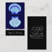 schicke Küstenstrände rustikale Seeschiffe Muschel Visitenkarte (Vorne/Hinten)