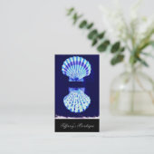 schicke Küstenstrände rustikale Seeschiffe Muschel Visitenkarte (Stehend Vorderseite)