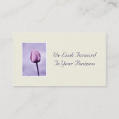 Schicke Lavendel-Tulpe Visitenkarte (Rückseite)