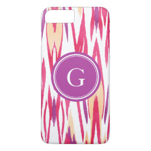Schicke, lebendige rote Orchideen-Wasserfarbe-Ikat Case-Mate iPhone Hülle