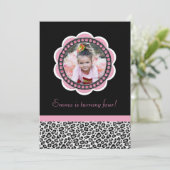 Schicke Leopard-Geburtstags-Einladung Einladung (Stehend Vorderseite)