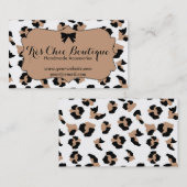 Schicke Leopard-Visitenkarte Visitenkarte (Vorne/Hinten)