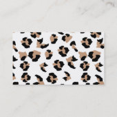 Schicke Leopard-Visitenkarte Visitenkarte (Rückseite)