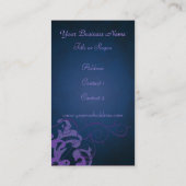 Schicke Liliac Rolle-Blau-Visitenkarte Visitenkarte (Rückseite)