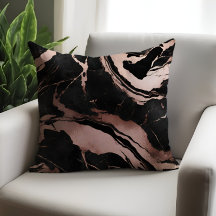 Schicke Luxus-Schwarz-Roségold-Marmor-Optik