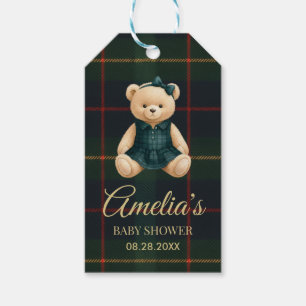 Schicke Luxus-Teddybär-Baby-Party Geschenkanhänger