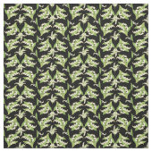 Schicke Maiglöckchen auf schwarzem Blumengewebe Stoff (Muster)