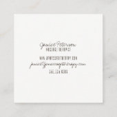 Schicke Massage-Therapie-Visitenkarten Quadratische Visitenkarte (Rückseite)