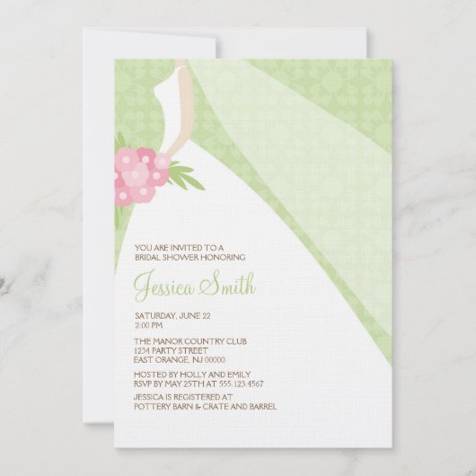 Schicke moderne Braut Einladung (Vorderseite)