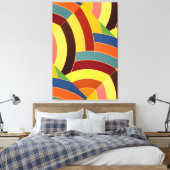 schicke, moderne Chevrons Leinwanddruck (Insitu (Schlafzimmer))