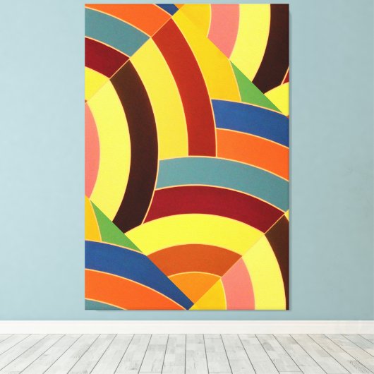 schicke, moderne Chevrons Leinwanddruck (Insitu (Holzboden))