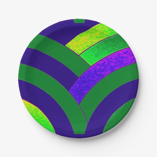 schicke, moderne Chevrons Pappteller (Vorderseite)