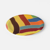 schicke, moderne Chevrons Pappteller (Schrägansicht)